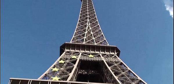  Eiffel Tower extreme public sex threesome in Paris France